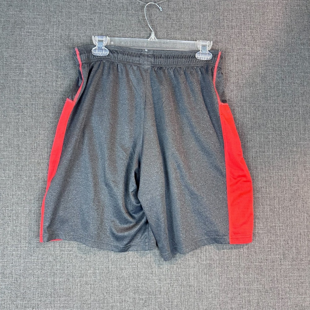 Adidas Gray Red Athletic Soccer Gym Workout Shorts Men's Size‎ M ClimaCool - Picture 5 of 7